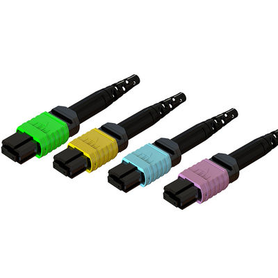 Yüksek Sıcaklık Dayanıklılığı MPO Fiber Patch Cord Connector For Fiber Communication