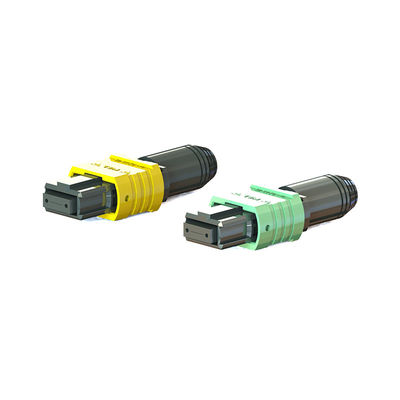 Mini MPO Fiber Optic Connector 36mm Uzunluk 12/16/24 çekirdekler Erkek / Kadın Seçenekleri
